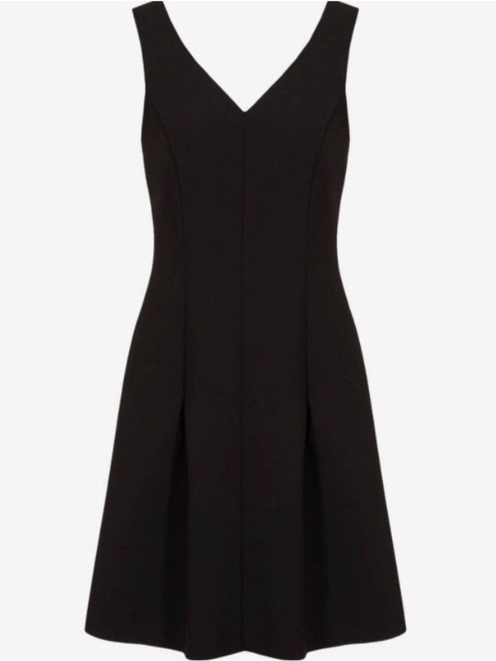 Armani Exchange Black V-Neck Midi A-Line Dress